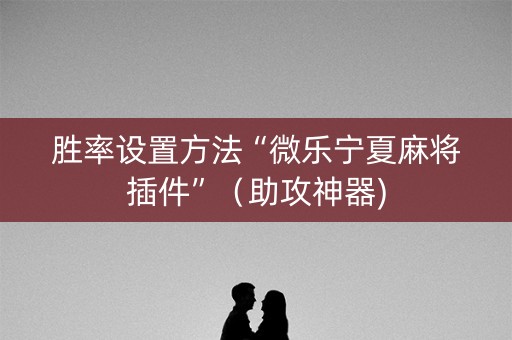 胜率设置方法“微乐宁夏麻将插件”（助攻神器)