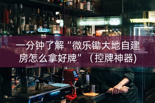 一分钟了解“微乐锄大地自建房怎么拿好牌”（控牌神器)