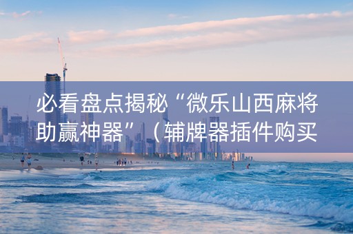 必看盘点揭秘“微乐山西麻将助赢神器”（辅牌器插件购买)