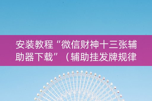 安装教程“微信财神十三张辅助器下载”（辅助挂发牌规律)