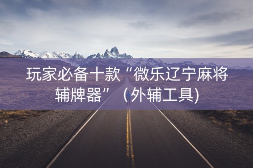 玩家必备十款“微乐辽宁麻将辅牌器”（外辅工具)