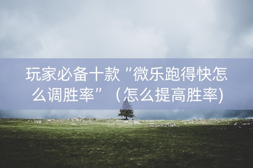 玩家必备十款“微乐跑得快怎么调胜率”（怎么提高胜率)