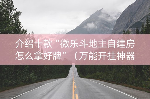 介绍十款“微乐斗地主自建房怎么拿好牌”（万能开挂神器)