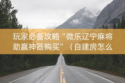 玩家必备攻略“微乐辽宁麻将助赢神器购买”（自建房怎么赢)