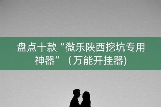 盘点十款“微乐陕西挖坑专用神器”（万能开挂器)