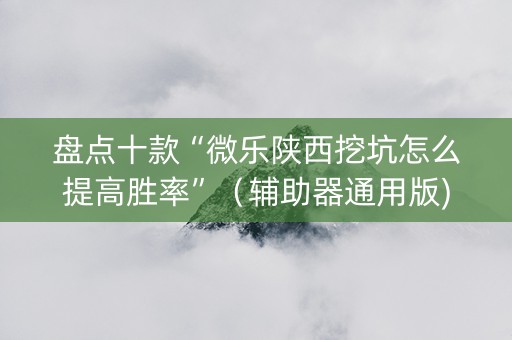 盘点十款“微乐陕西挖坑怎么提高胜率”（辅助器通用版)