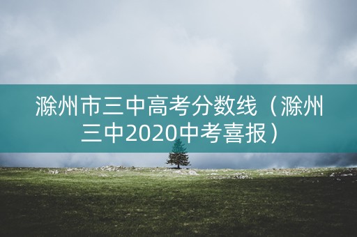滁州市三中高考分数线（滁州三中2020中考喜报）