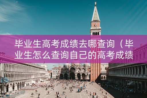 毕业生高考成绩去哪查询（毕业生怎么查询自己的高考成绩）