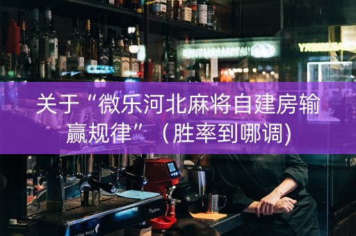 关于“微乐河北麻将自建房输赢规律”（胜率到哪调)