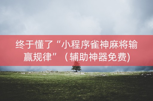 终于懂了“小程序雀神麻将输赢规律”（辅助神器免费)