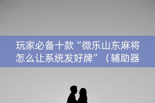 玩家必备十款“微乐山东麻将怎么让系统发好牌”（辅助器插件)
