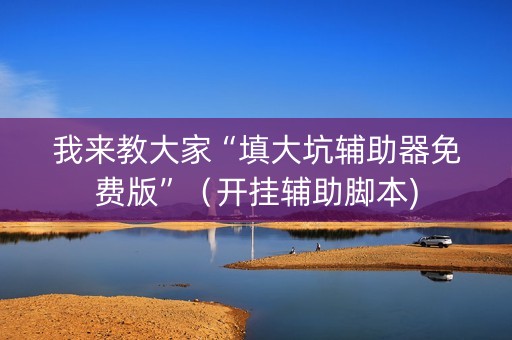 我来教大家“填大坑辅助器免费版”（开挂辅助脚本)