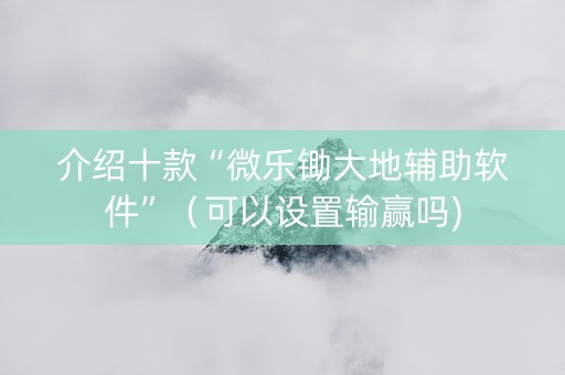 介绍十款“微乐锄大地辅助软件”（可以设置输赢吗)