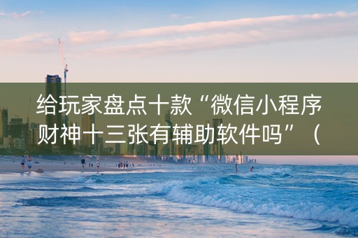 给玩家盘点十款“微信小程序财神十三张有辅助软件吗”（软件出售)