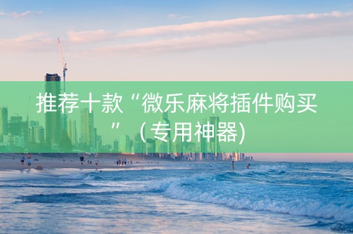 推荐十款“微乐麻将插件购买”（专用神器)