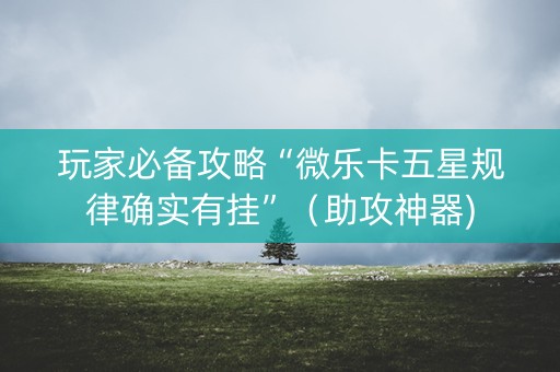 玩家必备攻略“微乐卡五星规律确实有挂”（助攻神器)