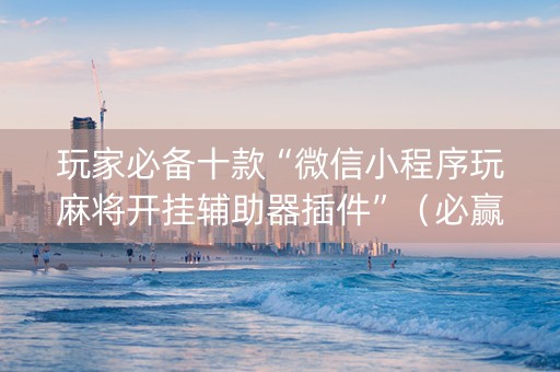 玩家必备十款“微信小程序玩麻将开挂辅助器插件”（必赢神器辅助器)