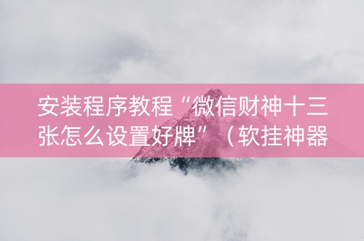 安装程序教程“微信财神十三张怎么设置好牌”（软挂神器)