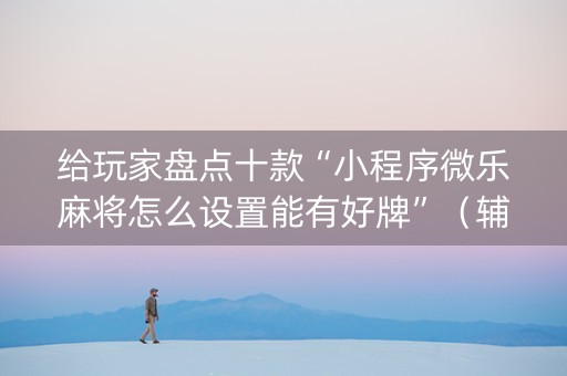 给玩家盘点十款“小程序微乐麻将怎么设置能有好牌”（辅助器下载)