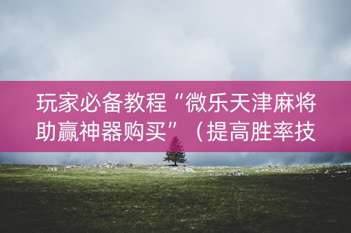 玩家必备教程“微乐天津麻将助赢神器购买”（提高胜率技巧)