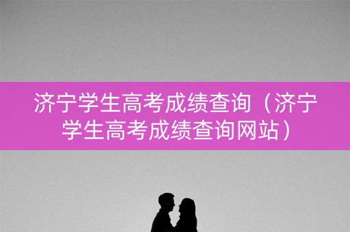 济宁学生高考成绩查询（济宁学生高考成绩查询网站）