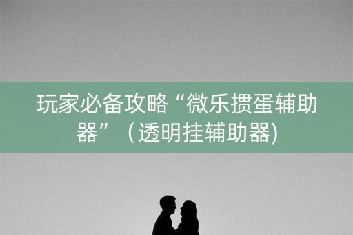 玩家必备攻略“微乐掼蛋辅助器”（透明挂辅助器)