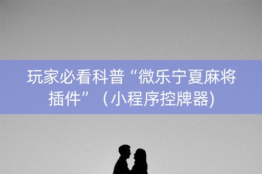 玩家必看科普“微乐宁夏麻将插件”（小程序控牌器)