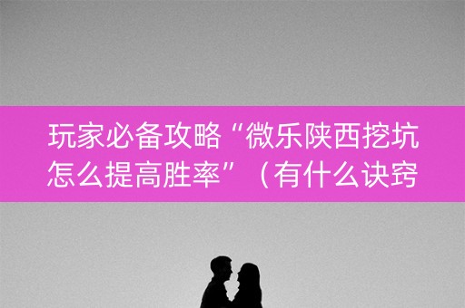 玩家必备攻略“微乐陕西挖坑怎么提高胜率”（有什么诀窍)
