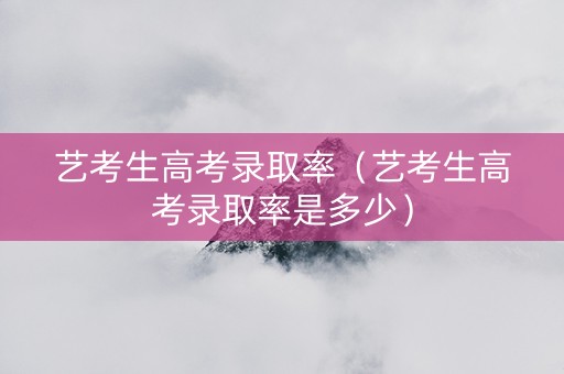 艺考生高考录取率（艺考生高考录取率是多少）