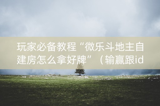 玩家必备教程“微乐斗地主自建房怎么拿好牌”（输赢跟id号有关系吗)