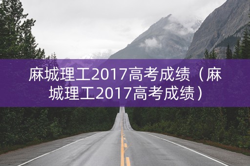 麻城理工2017高考成绩（麻城理工2017高考成绩）