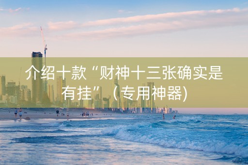 介绍十款“财神十三张确实是有挂”（专用神器)