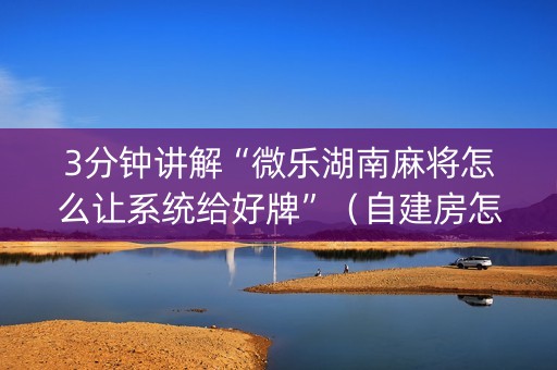 3分钟讲解“微乐湖南麻将怎么让系统给好牌”（自建房怎么拿好牌)