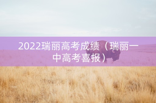 2022瑞丽高考成绩（瑞丽一中高考喜报）