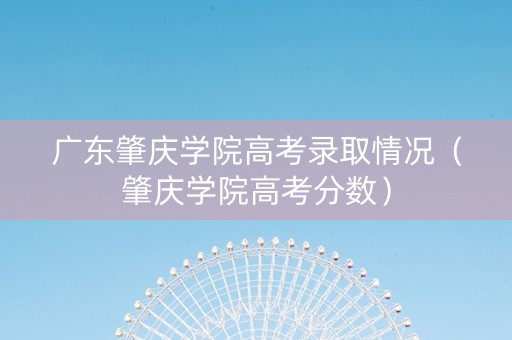 广东肇庆学院高考录取情况（肇庆学院高考分数）