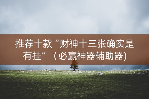 推荐十款“财神十三张确实是有挂”（必赢神器辅助器)