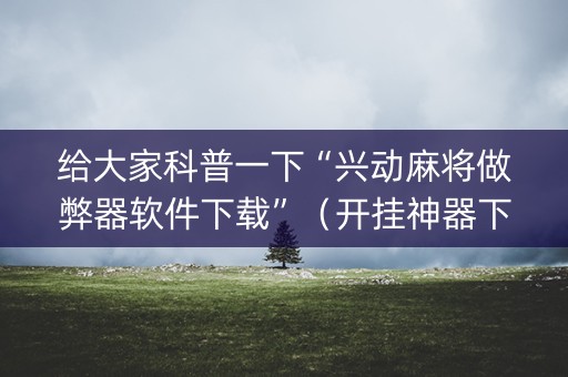 给大家科普一下“兴动麻将做弊器软件下载”（开挂神器下载)