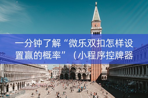 一分钟了解“微乐双扣怎样设置赢的概率”（小程序控牌器)