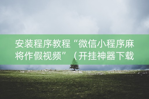 安装程序教程“微信小程序麻将作假视频”（开挂神器下载)