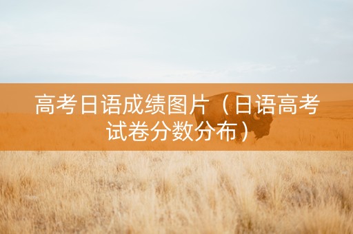 高考日语成绩图片（日语高考试卷分数分布）