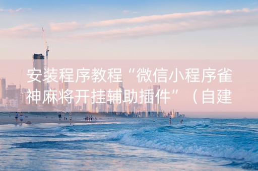 安装程序教程“微信小程序雀神麻将开挂辅助插件”（自建房怎么拿好牌)