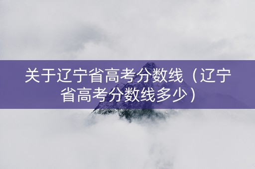 关于辽宁省高考分数线（辽宁省高考分数线多少）