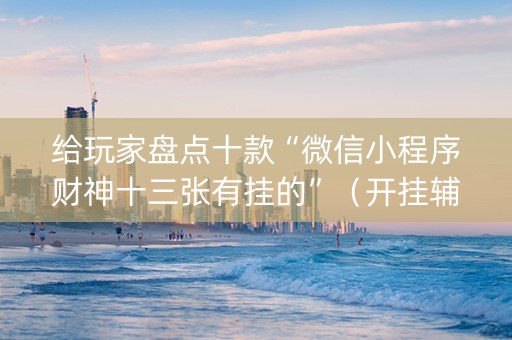 给玩家盘点十款“微信小程序财神十三张有挂的”（开挂辅助器脚本)