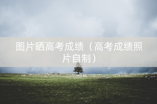 图片晒高考成绩（高考成绩照片自制）