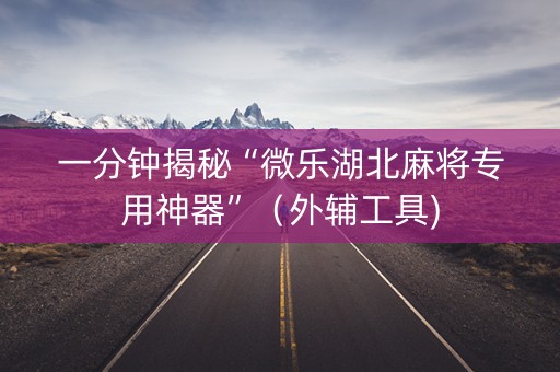 一分钟揭秘“微乐湖北麻将专用神器”（外辅工具)