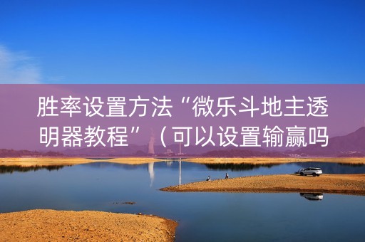 胜率设置方法“微乐斗地主透明器教程”（可以设置输赢吗)