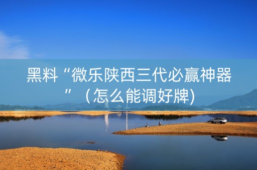 黑料“微乐陕西三代必赢神器”（怎么能调好牌)