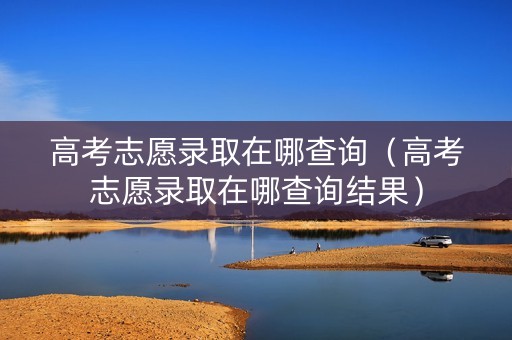 高考志愿录取在哪查询（高考志愿录取在哪查询结果）