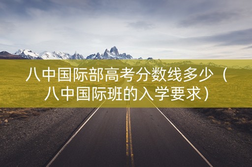八中国际部高考分数线多少（八中国际班的入学要求）