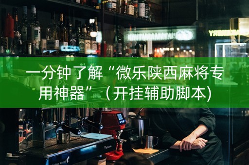 一分钟了解“微乐陕西麻将专用神器”（开挂辅助脚本)